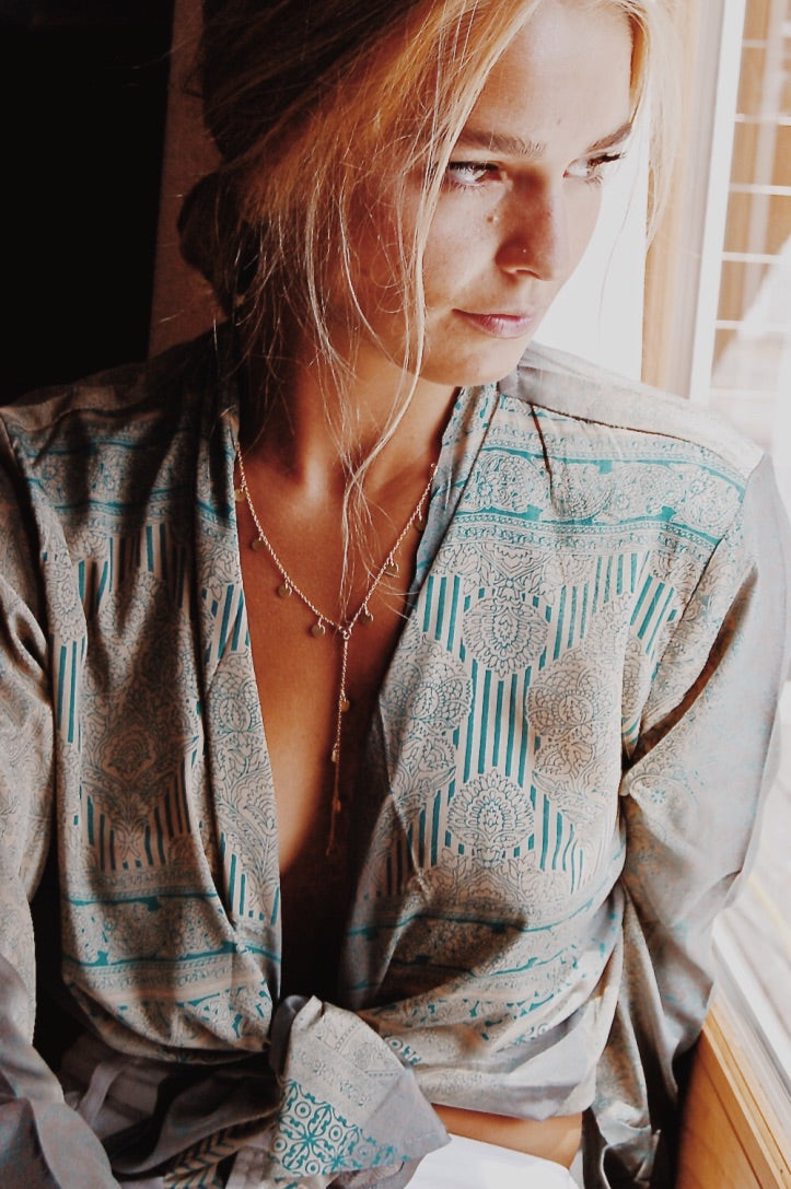 Greek Goddess Lariat in Gold - Christiana Layman Designs