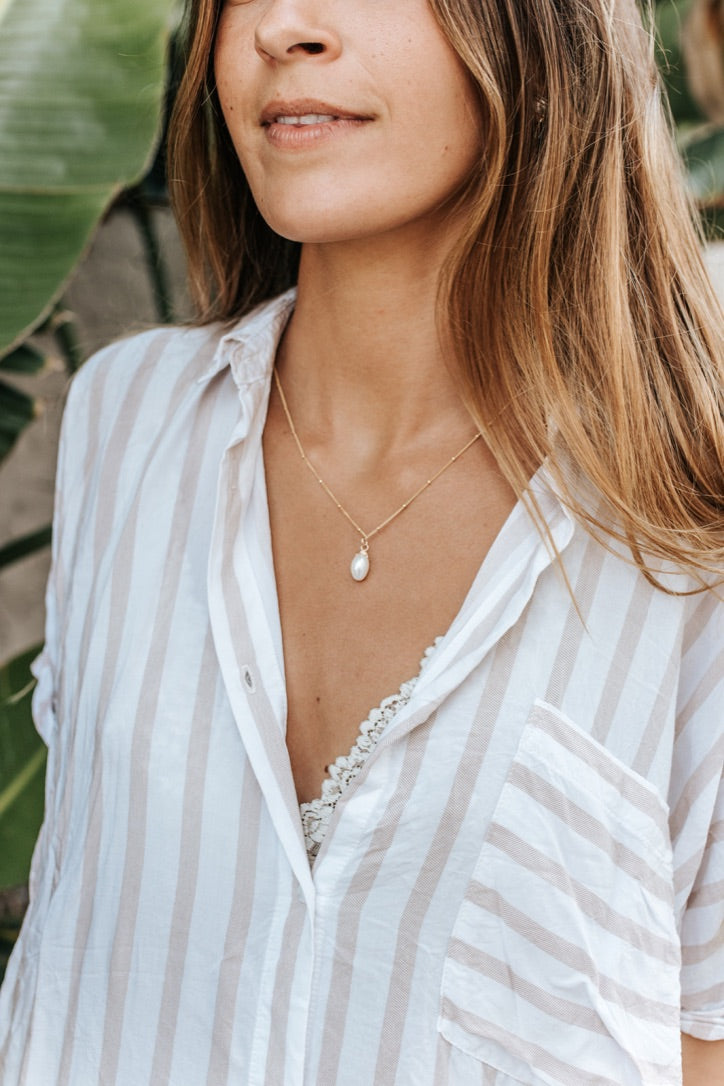 Never Forgotten Necklace in Gold - Christiana Layman Designs