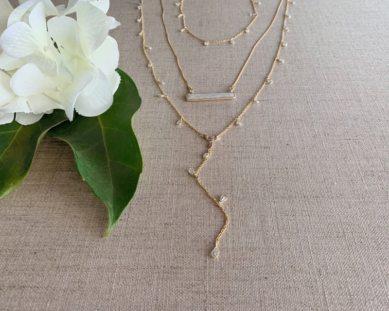 Marine Layer Necklace in Moonstone - Christiana Layman Designs