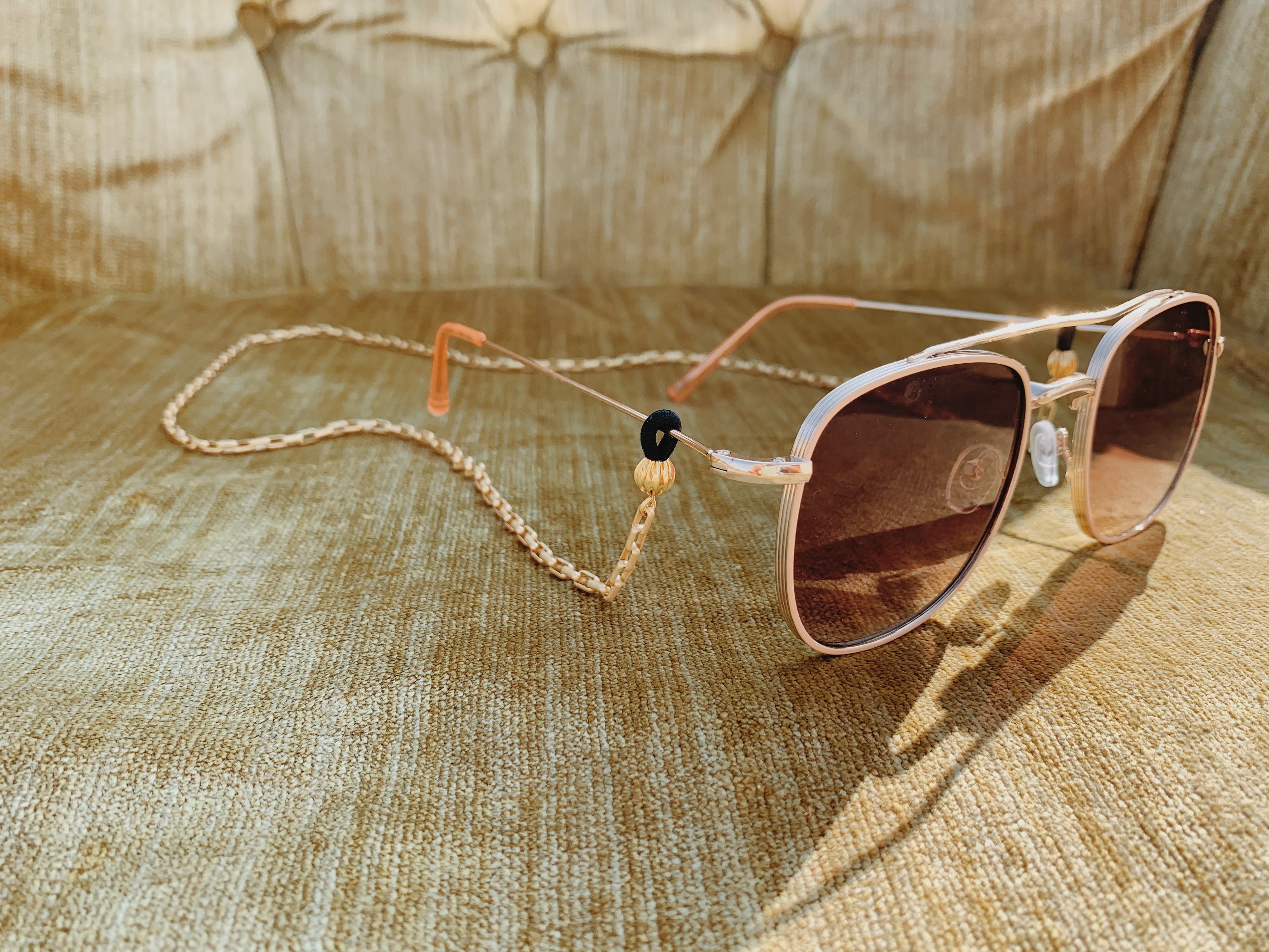 Durban Sunglass Chain in Matte Gold