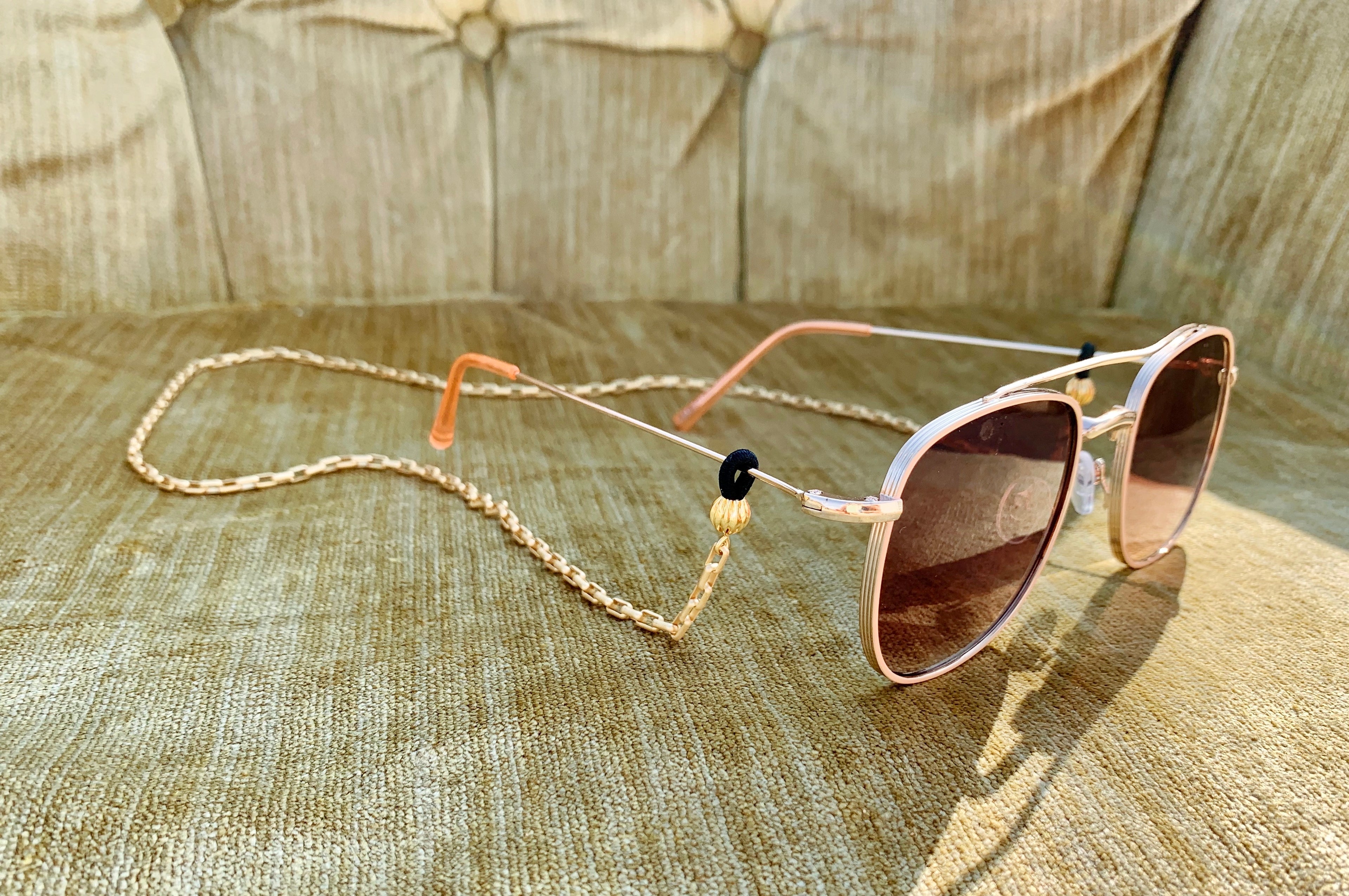 Durban Sunglass Chain in Matte Gold