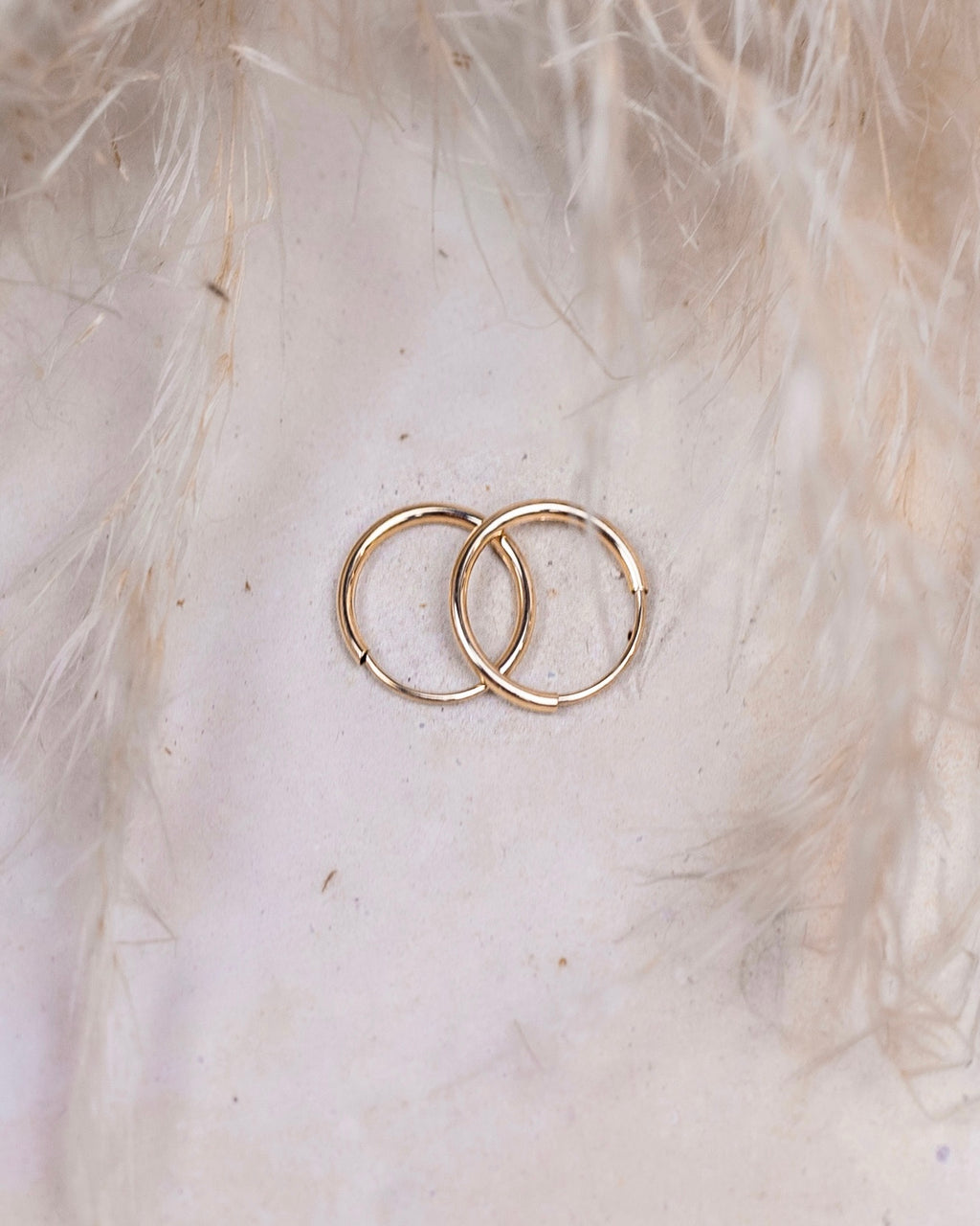14k Mini Infinity Hoops