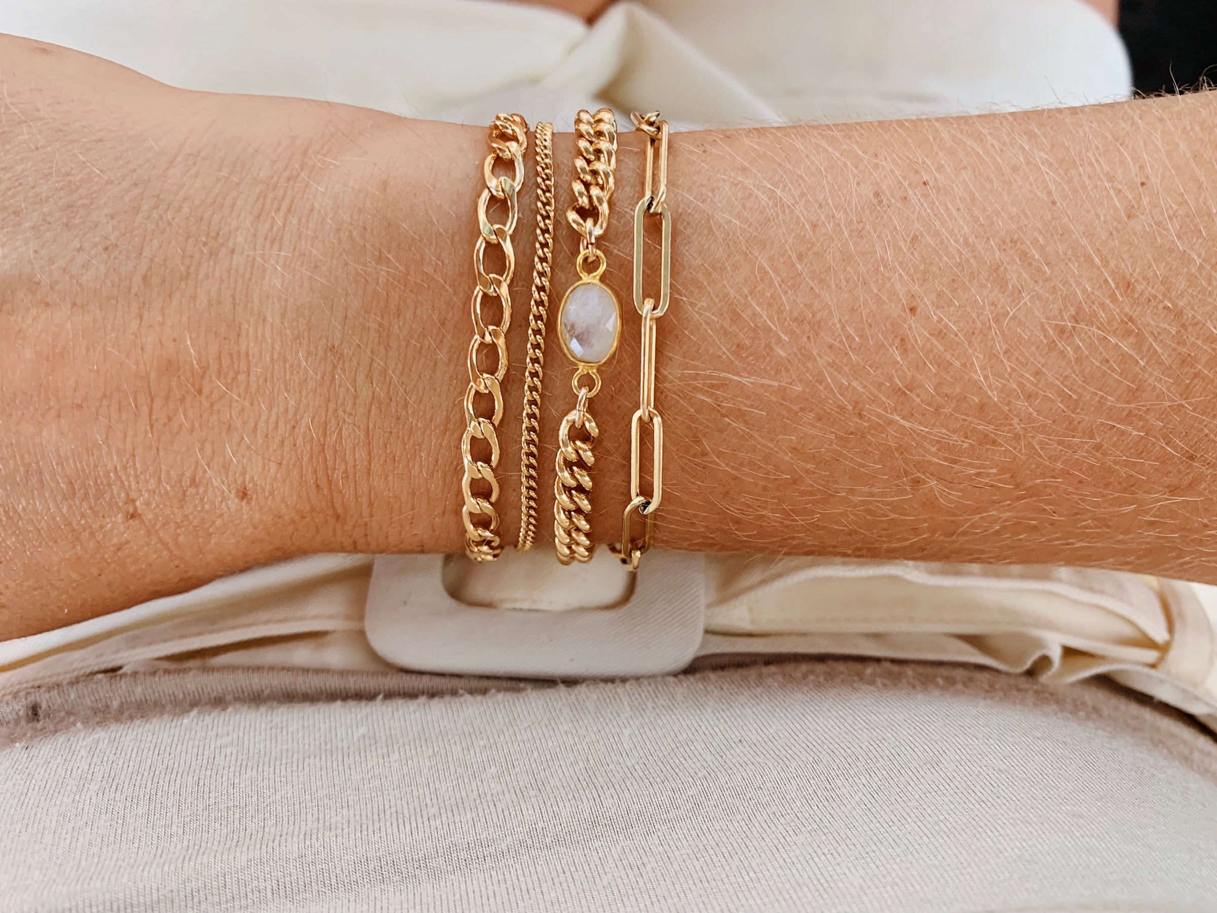 White Marble Bracelet – Christiana Layman Designs