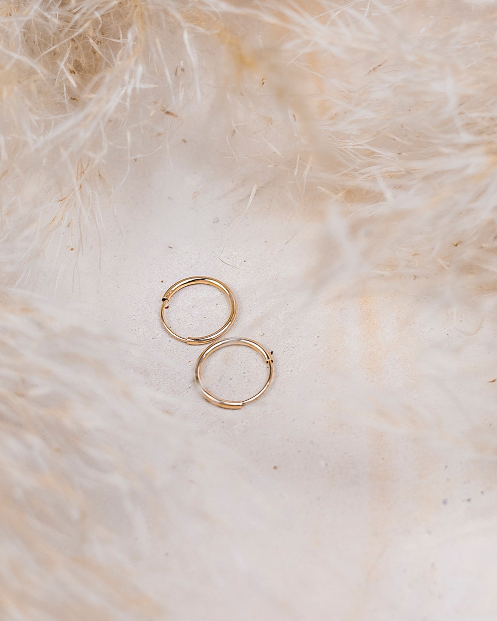 14k Mini Infinity Hoops