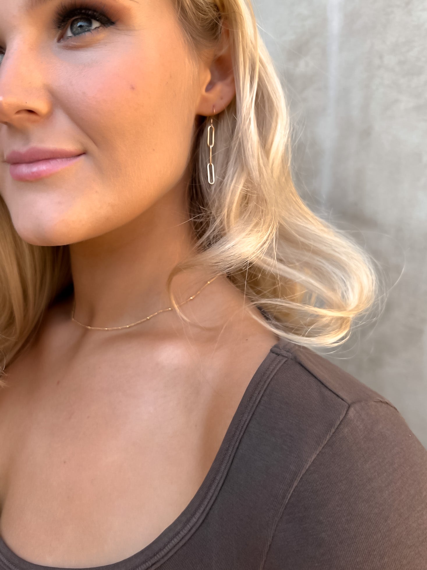 Paperclip Chain Earrings