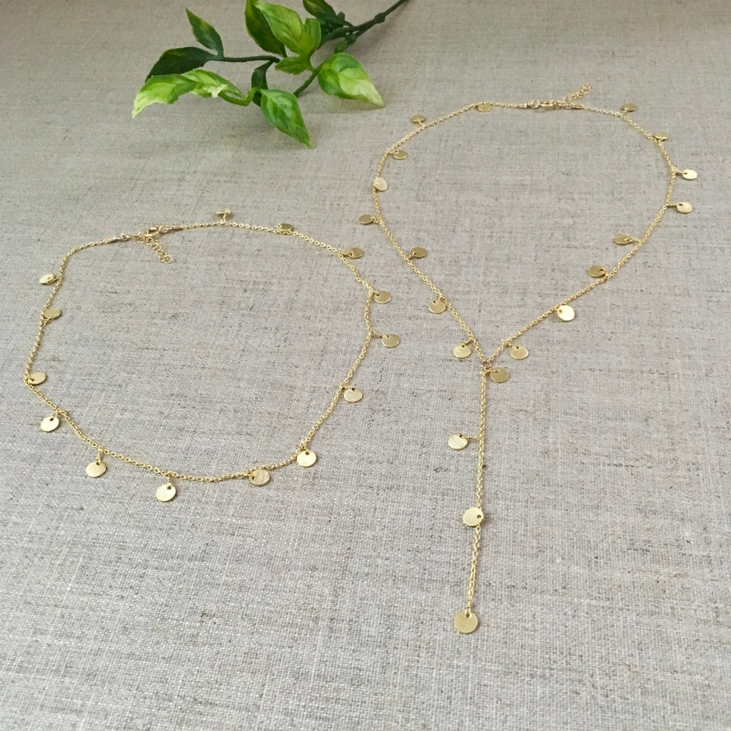 Greek Goddess Lariat in Gold - Christiana Layman Designs
